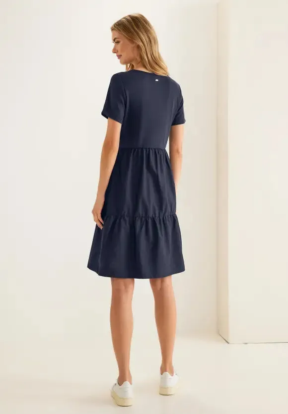 143565- Navy Cotton/Jersey Dress - Street One