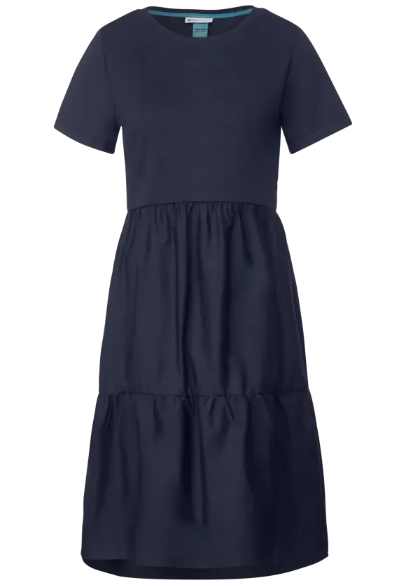 143565- Navy Cotton/Jersey Dress - Street One