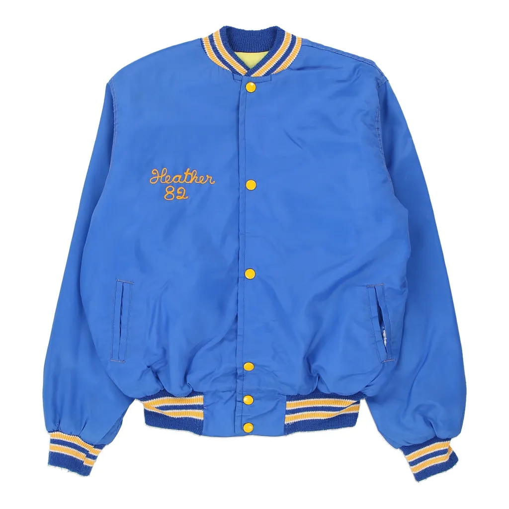 1980's Age 14 Swissvale Cheerleader West Wind Varsity Jacket - XL Blue Polyester Blend