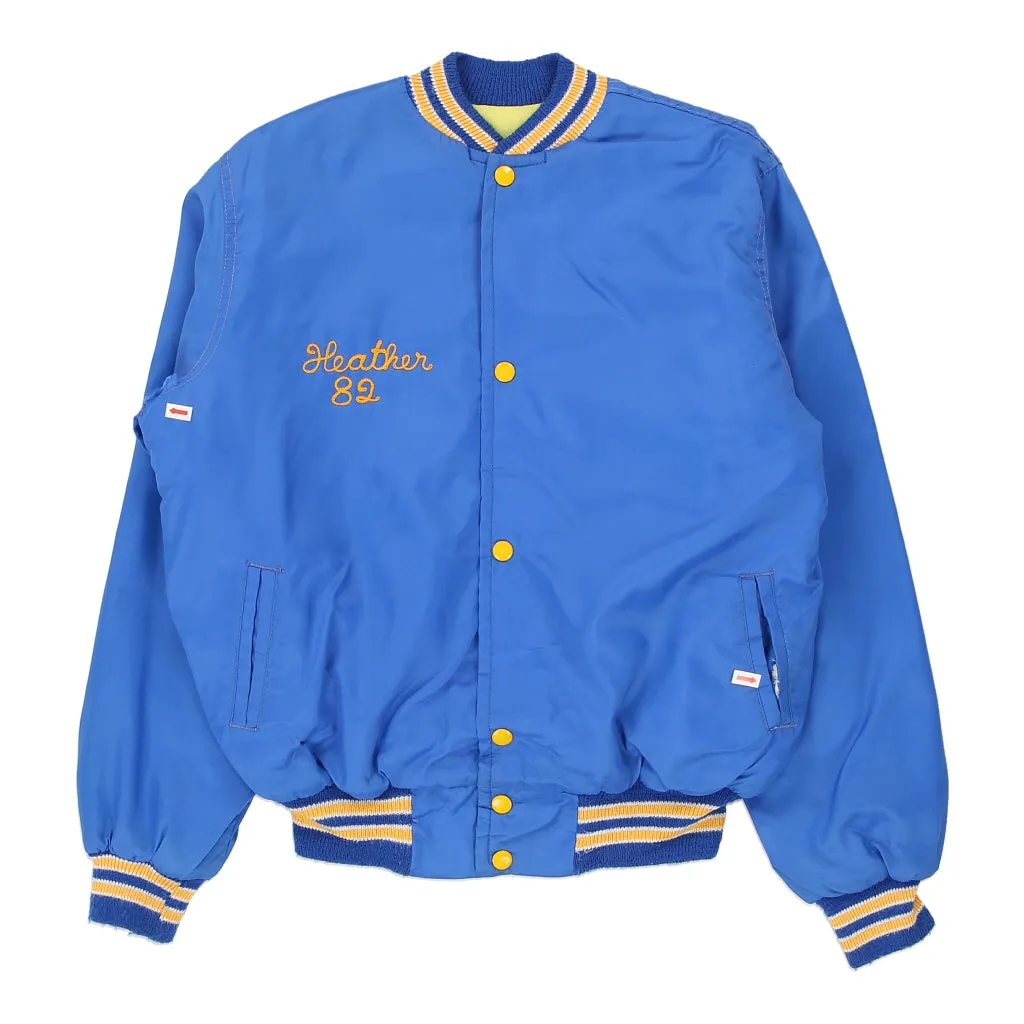 1980's Age 14 Swissvale Cheerleader West Wind Varsity Jacket - XL Blue Polyester Blend