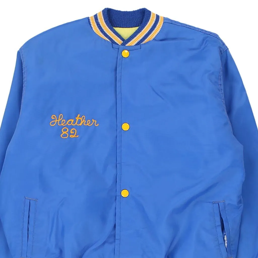 1980's Age 14 Swissvale Cheerleader West Wind Varsity Jacket - XL Blue Polyester Blend