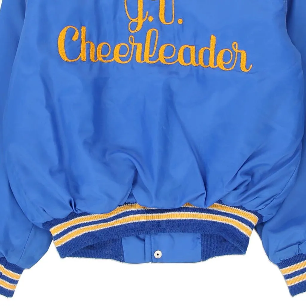 1980's Age 14 Swissvale Cheerleader West Wind Varsity Jacket - XL Blue Polyester Blend