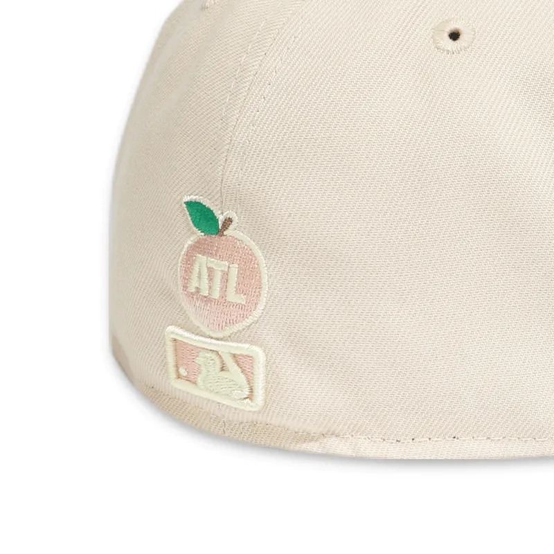 [60243838] Atlanta Braves 95 WS STATE FRUIT Peach 59FIFTY Men's Fitted Hat