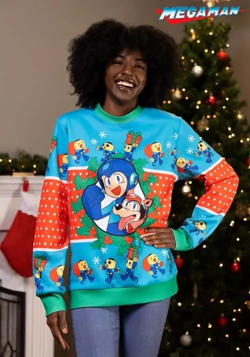 Adult Megaman Christmas Sweater