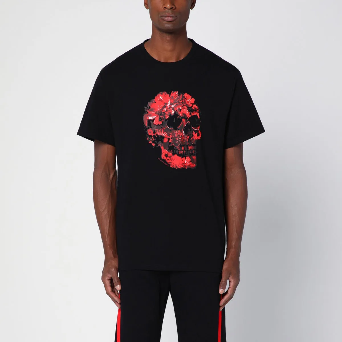 Alexander McQueen    Alexander Mc Queen Black Cotton T Shirt With Print