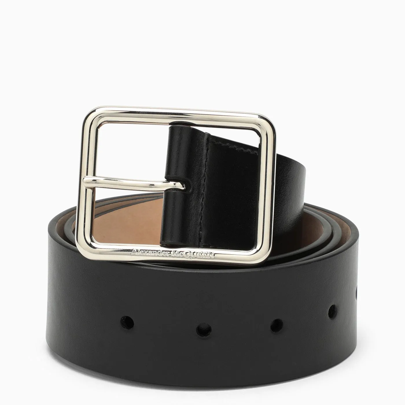 Alexander McQueen    Alexander Mc Queen Black Leather Belt