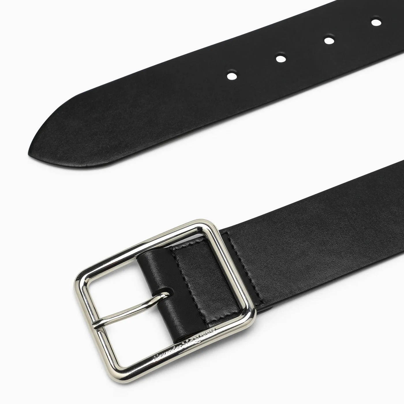 Alexander McQueen    Alexander Mc Queen Black Leather Belt