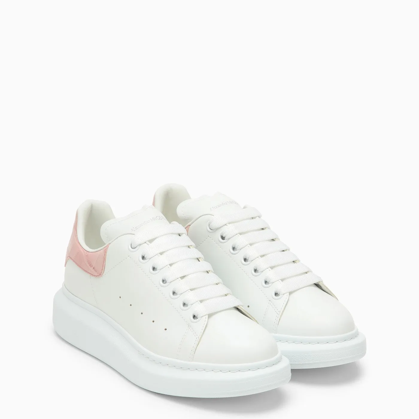 Alexander McQueen    Alexander Mc Queen White And Clay Oversized Sneakers