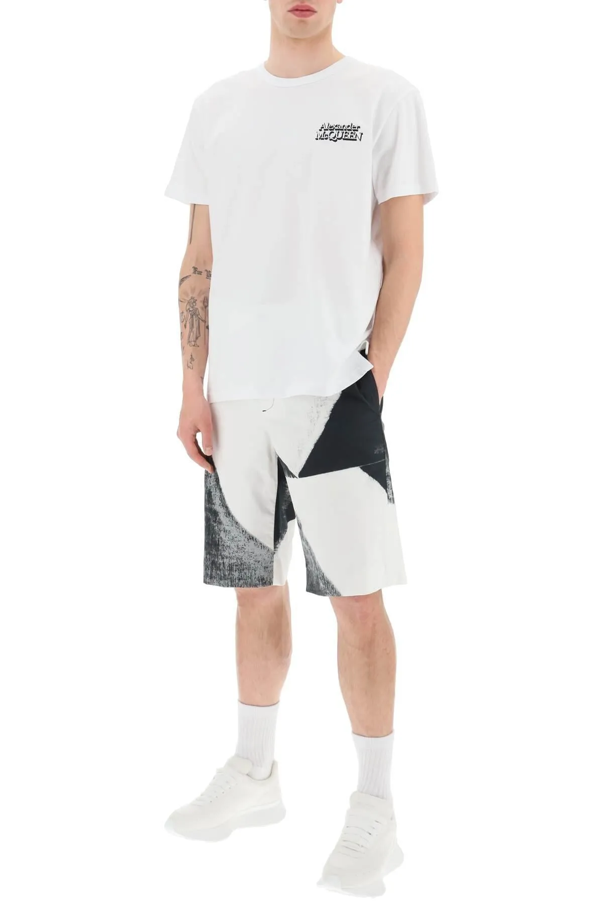 Alexander McQueen    Alexander Mcqueen Brushstroke Shorts