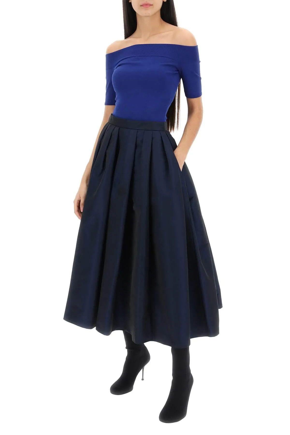 Alexander McQueen    Alexander Mcqueen Circular Skirt In Polyfaille