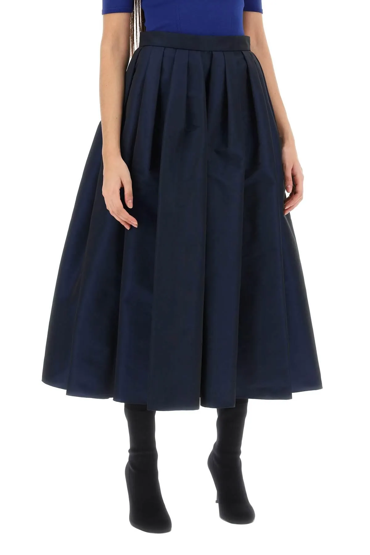 Alexander McQueen    Alexander Mcqueen Circular Skirt In Polyfaille