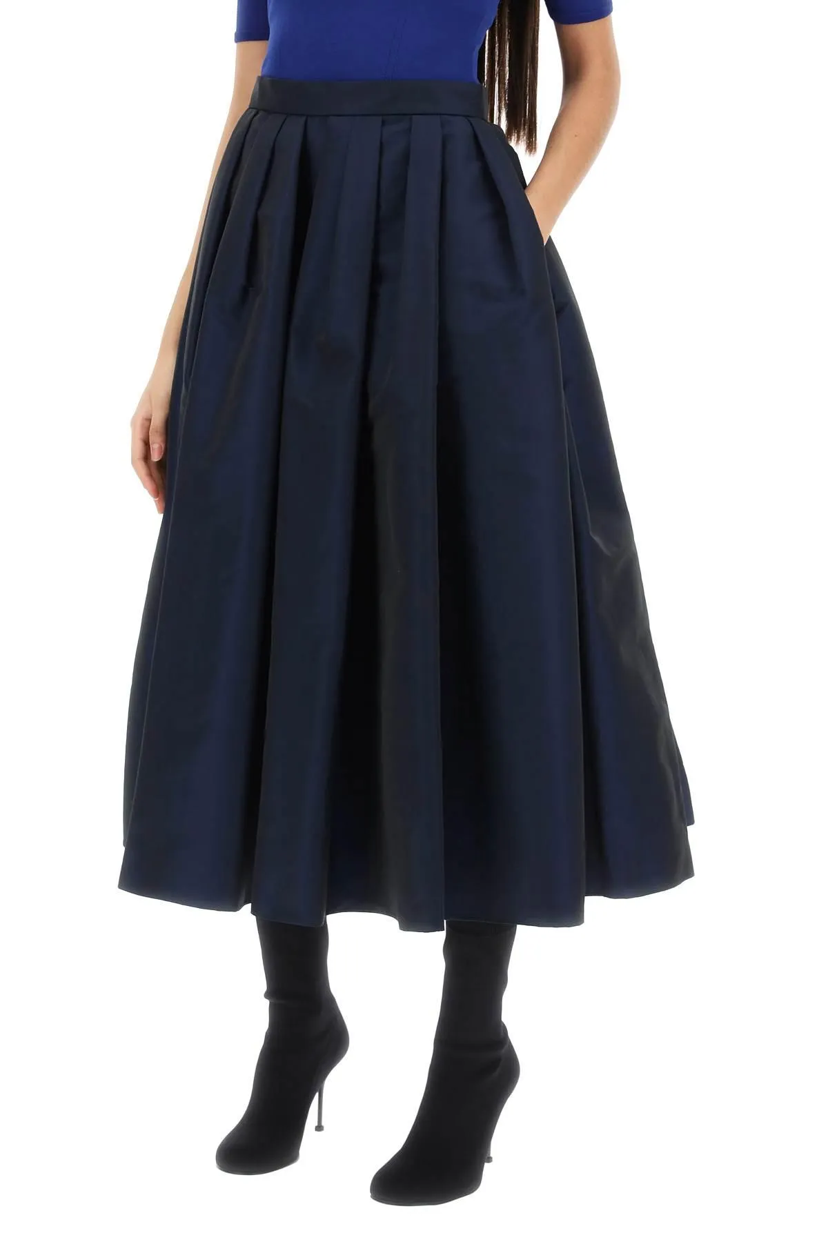 Alexander McQueen    Alexander Mcqueen Circular Skirt In Polyfaille