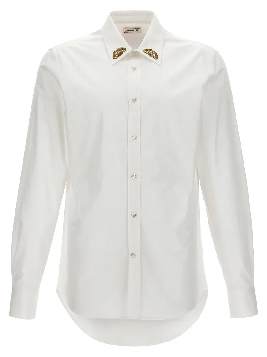 Alexander McQueen    Alexander Mcqueen Embroidered Collar Shirt