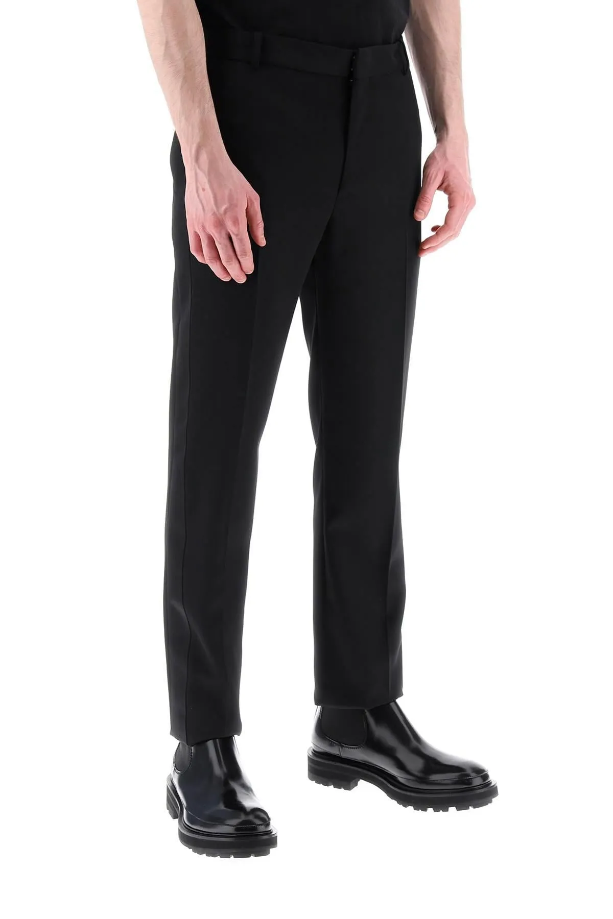 Alexander McQueen    Alexander Mcqueen Smoking Pants In Grain De Poudre