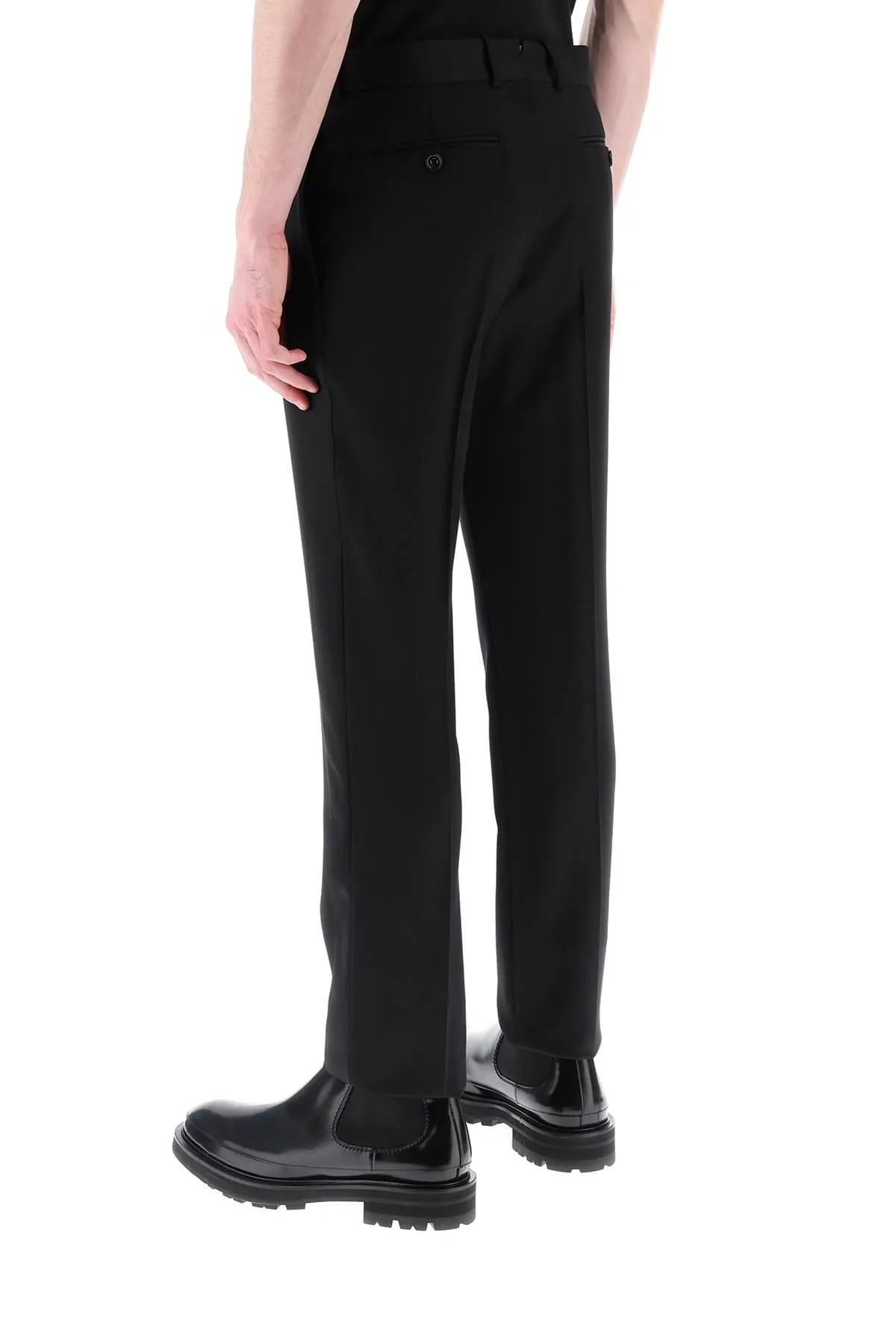 Alexander McQueen    Alexander Mcqueen Smoking Pants In Grain De Poudre