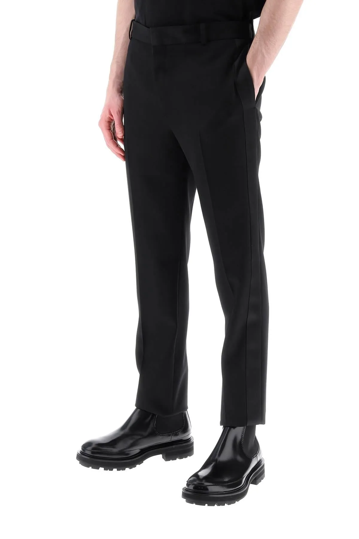 Alexander McQueen    Alexander Mcqueen Smoking Pants In Grain De Poudre