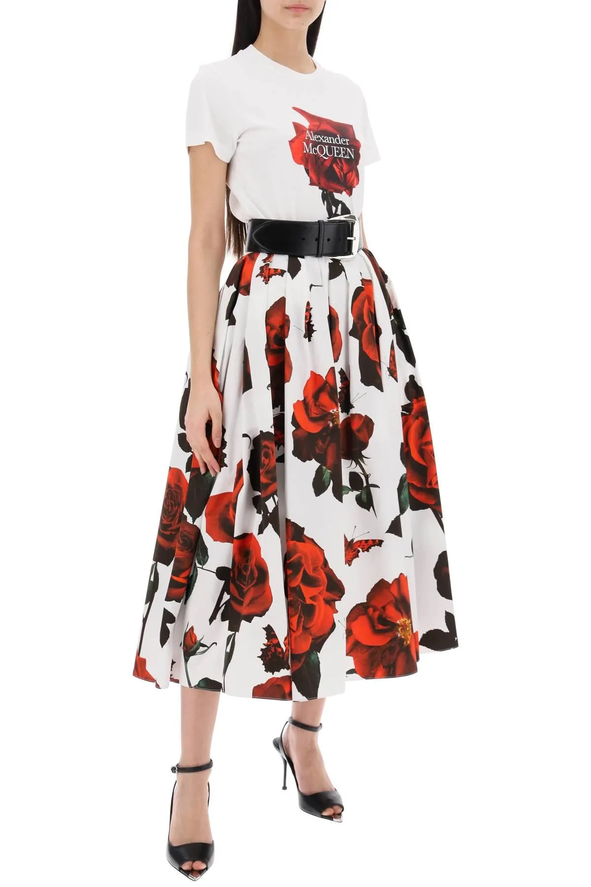 Alexander McQueen    Alexander Mcqueen Tudor Rose Pleated