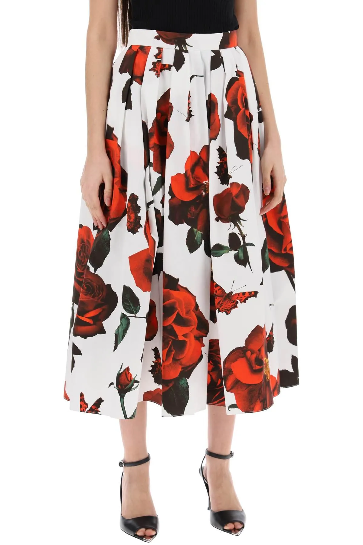 Alexander McQueen    Alexander Mcqueen Tudor Rose Pleated