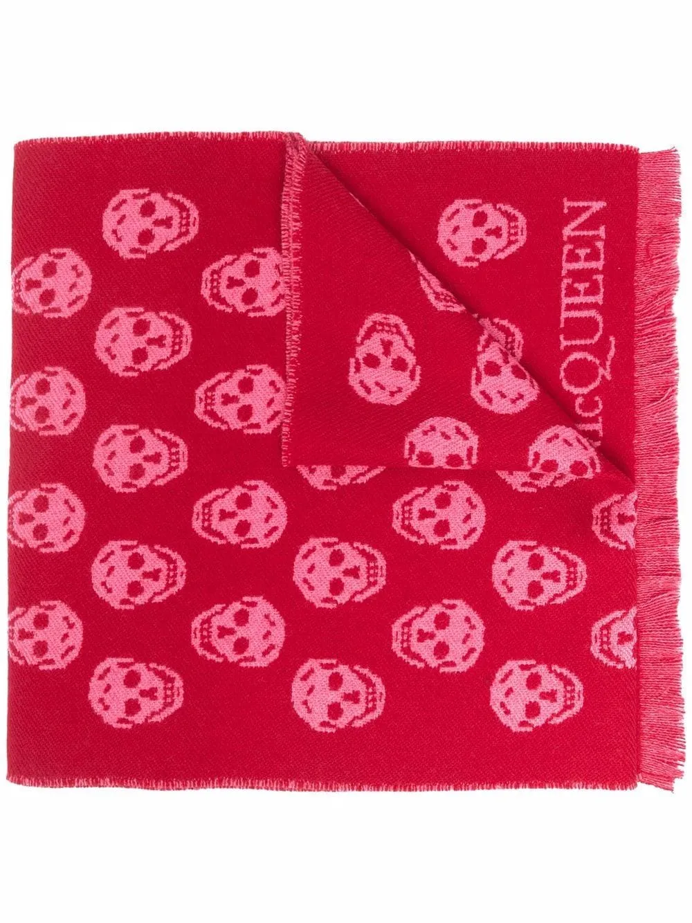 Alexander McQueen Allover Skull Intarsia Scarf