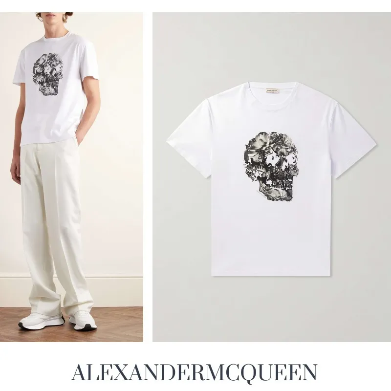 alexander mcqueen  |Cotton Short Sleeves Logo T-Shirts