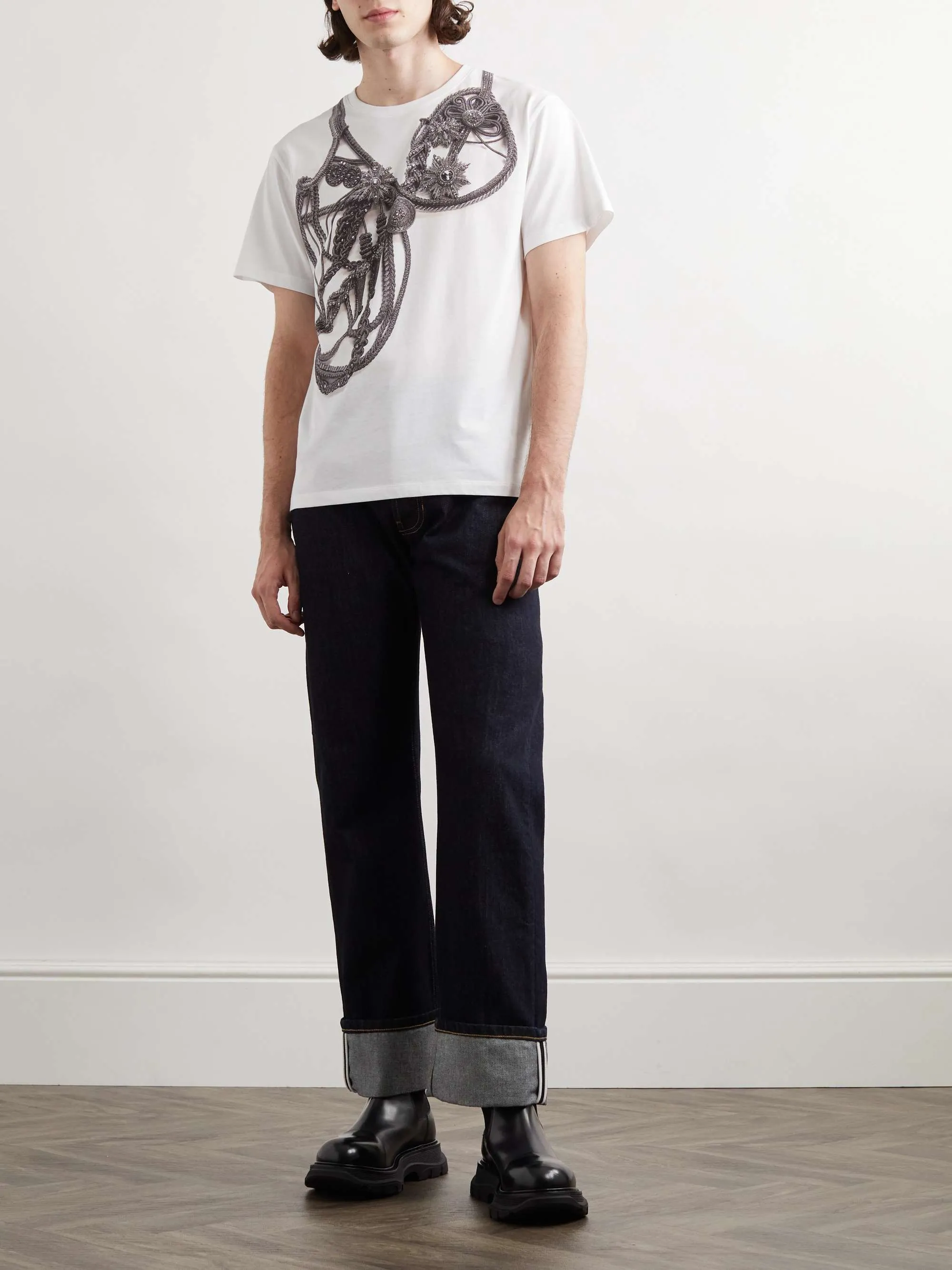 alexander mcqueen  |Cotton Short Sleeves Logo T-Shirts