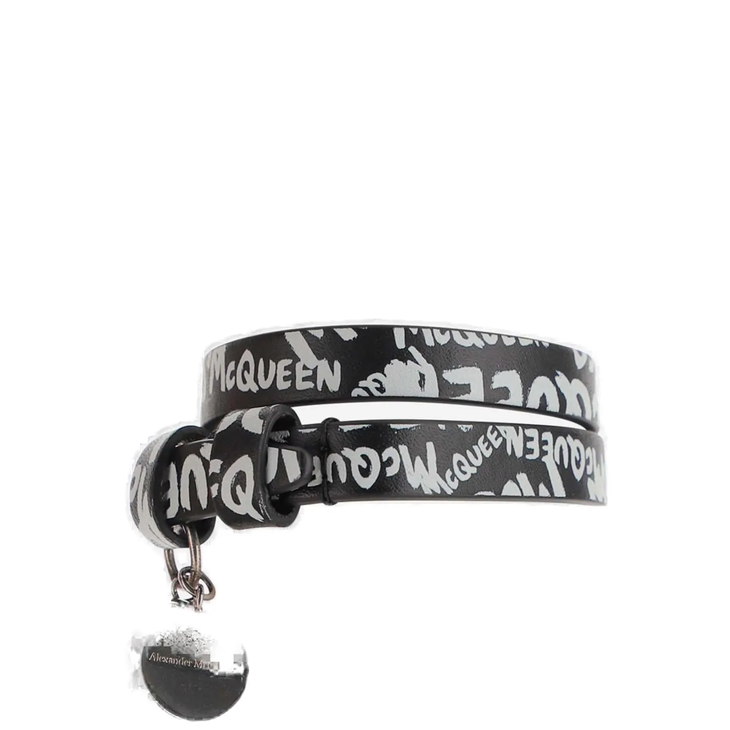 Alexander McQueen Graffiti Printed Double Wrap Bracelet