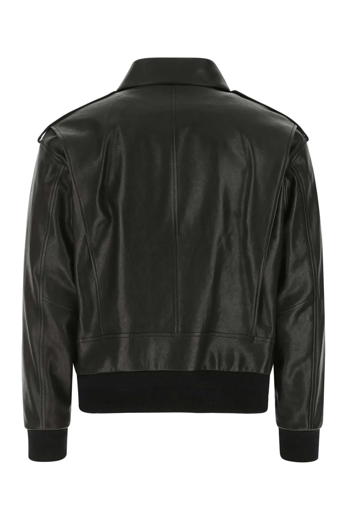 Alexander McQueen Leather Bomber Jacket