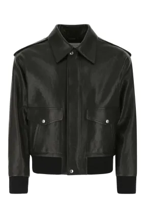 Alexander McQueen Leather Bomber Jacket