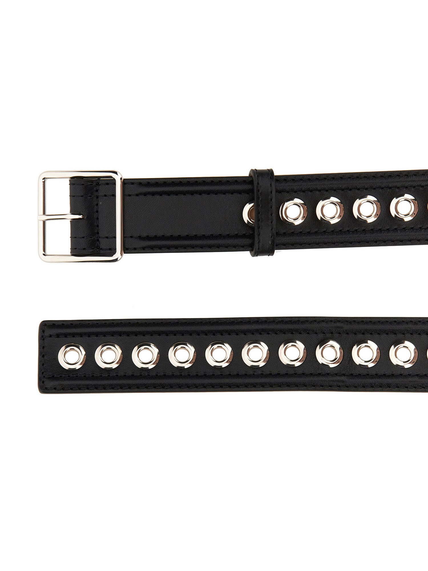 ALEXANDER McQUEEN    MEDIUM LEATHER BELT WITH EYELETS