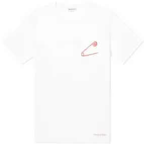 Alexander McQueen Safety Pin Print T-ShirtWhite & Mix