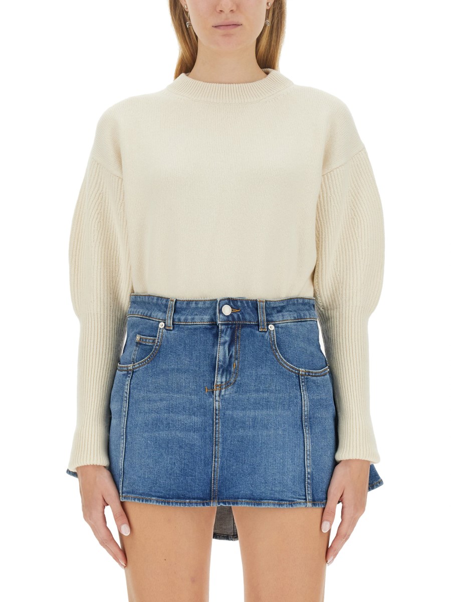 ALEXANDER McQUEEN    WOOL CROPPED SWEATER