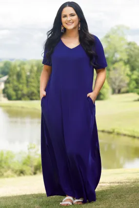 All Summer Long Maxi Dress, Bright Blue