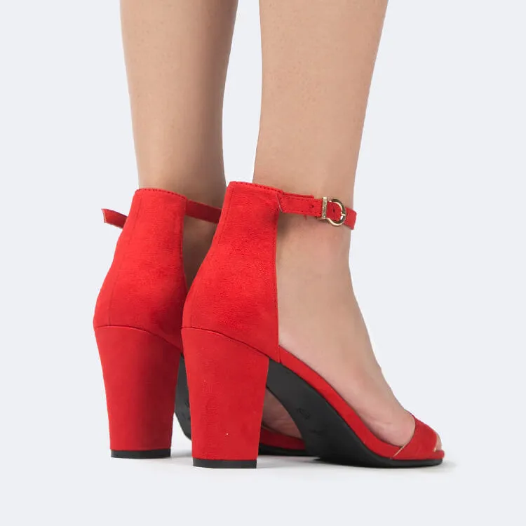 Ankle Strap Block Heels