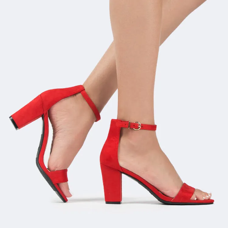 Ankle Strap Block Heels