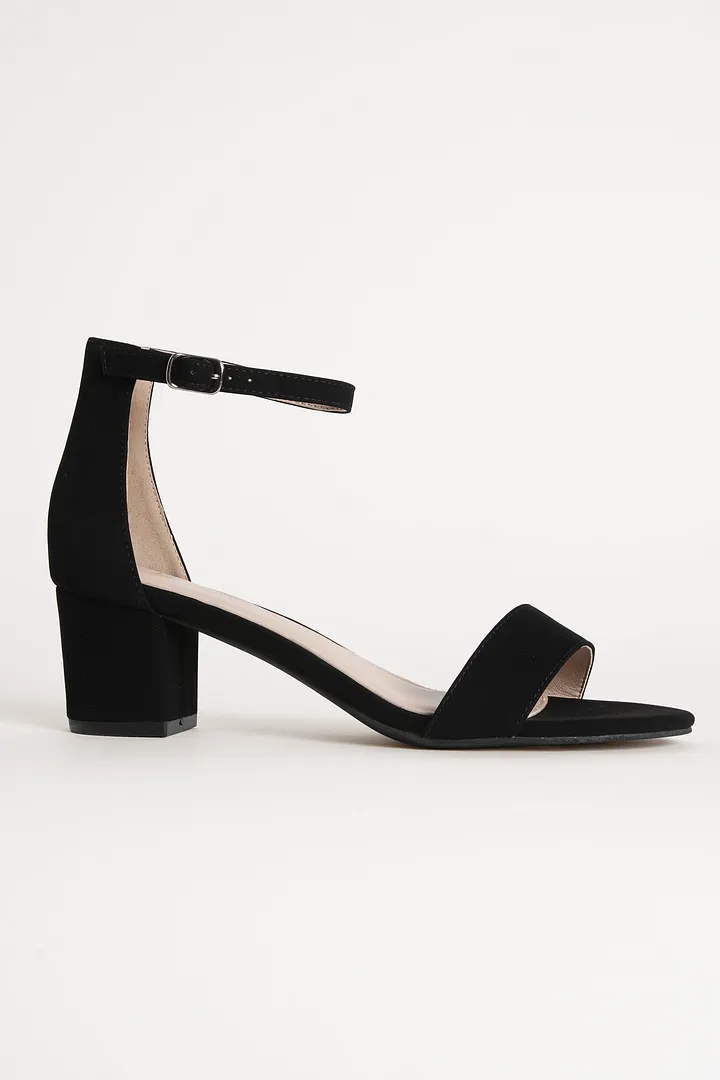 Ankle Strap Low Block Heels