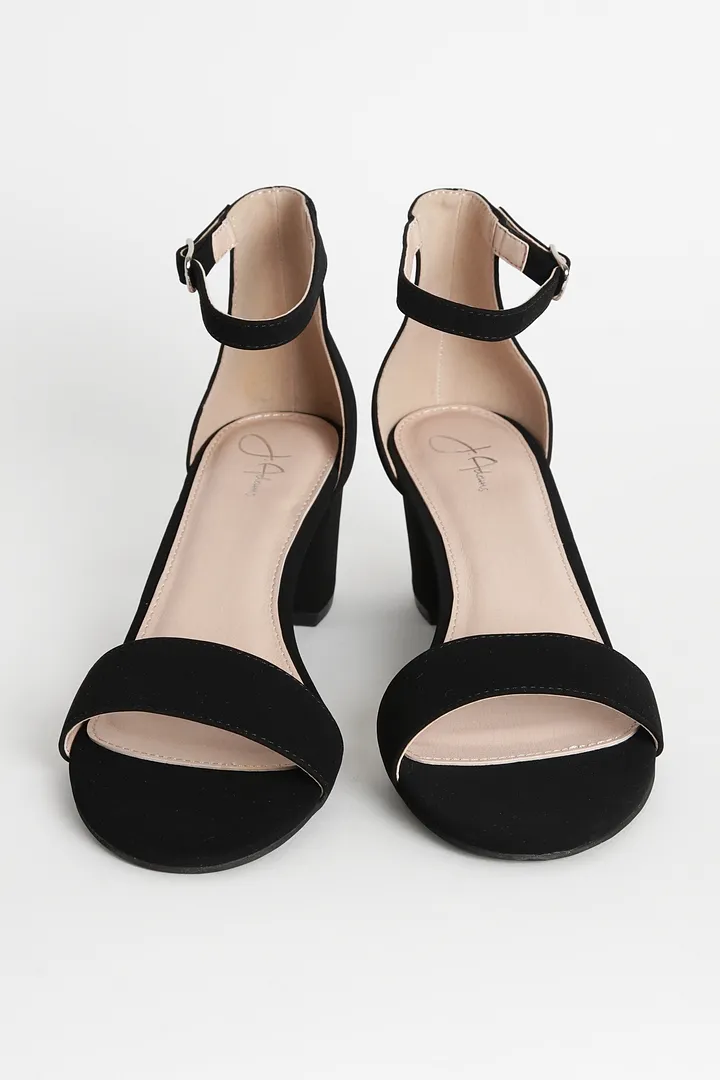 Ankle Strap Low Block Heels