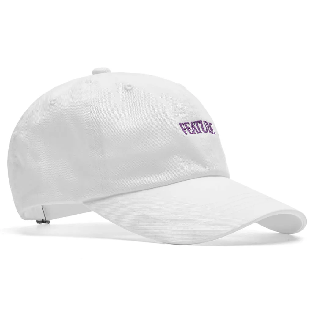 Arch Dad Hat - White/Prism Violet