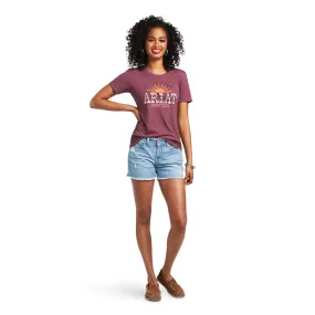 Ariat Amarillo Tee Burgundy Heather