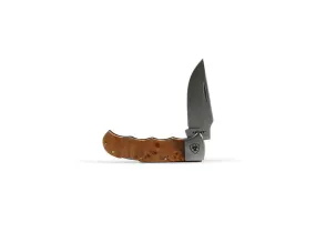 Ariat Burl Wood Plain Blade Pocket Knife