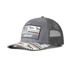 Ariat Horse Flag Grey Cap