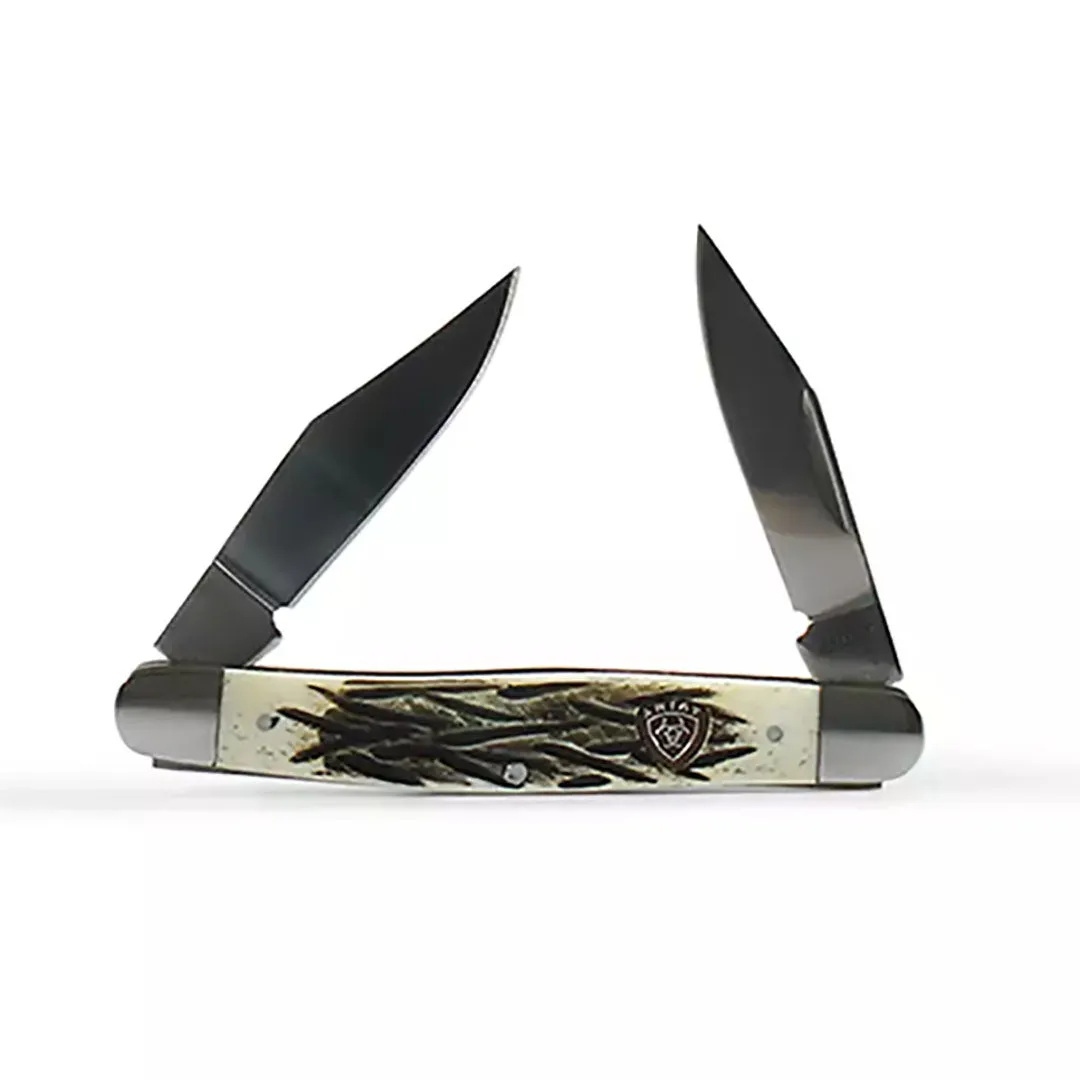 Ariat Large Muskrat Pocket Knife Bone