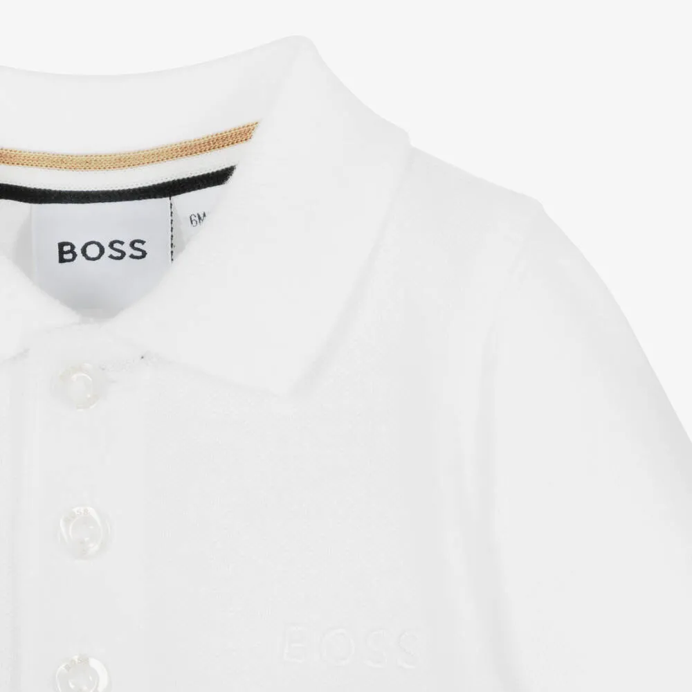 Baby Boys White Polo Shirt