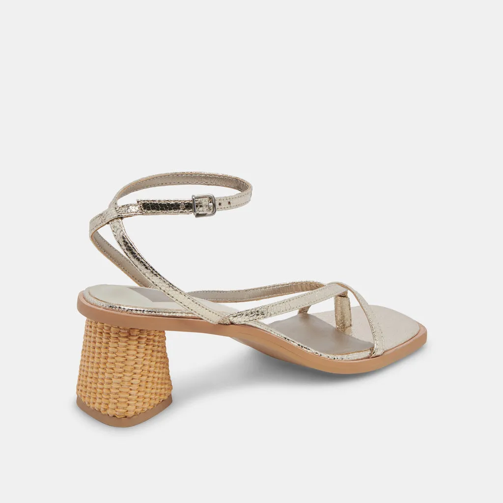 BANITA SANDALS LIGHT GOLD CRACKLED STELLA– Dolce Vita 6892703907906