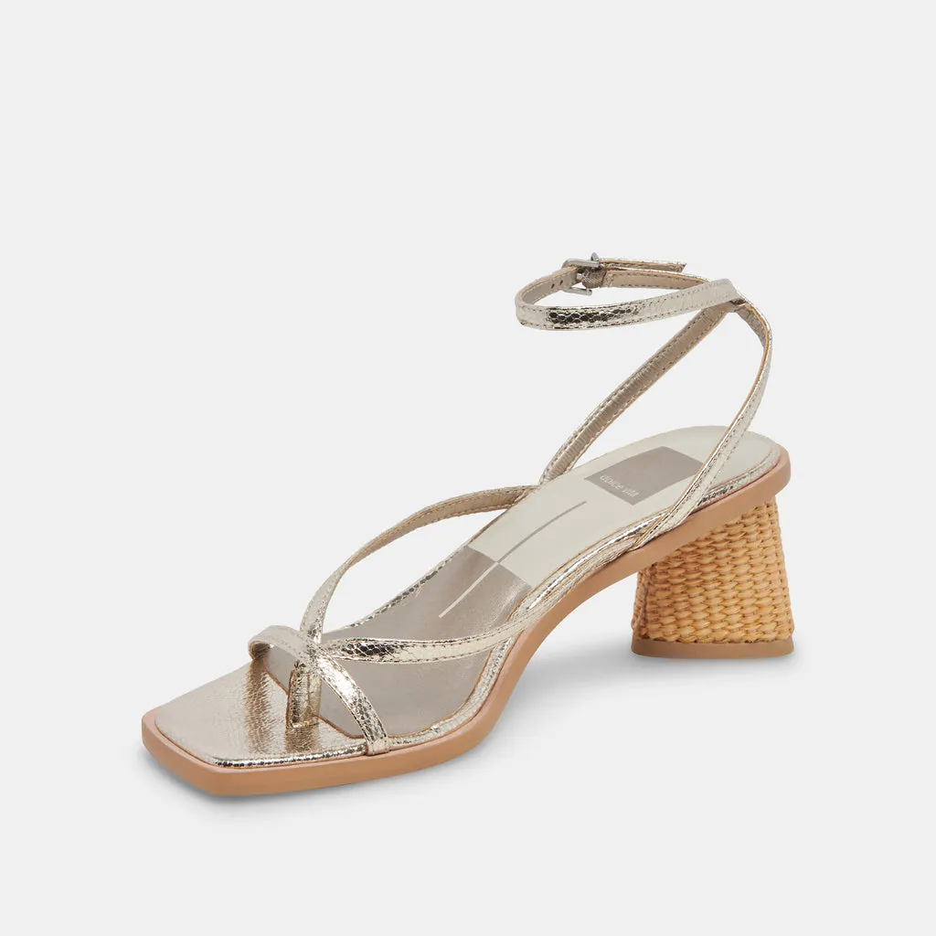 BANITA SANDALS LIGHT GOLD CRACKLED STELLA– Dolce Vita 6892703907906