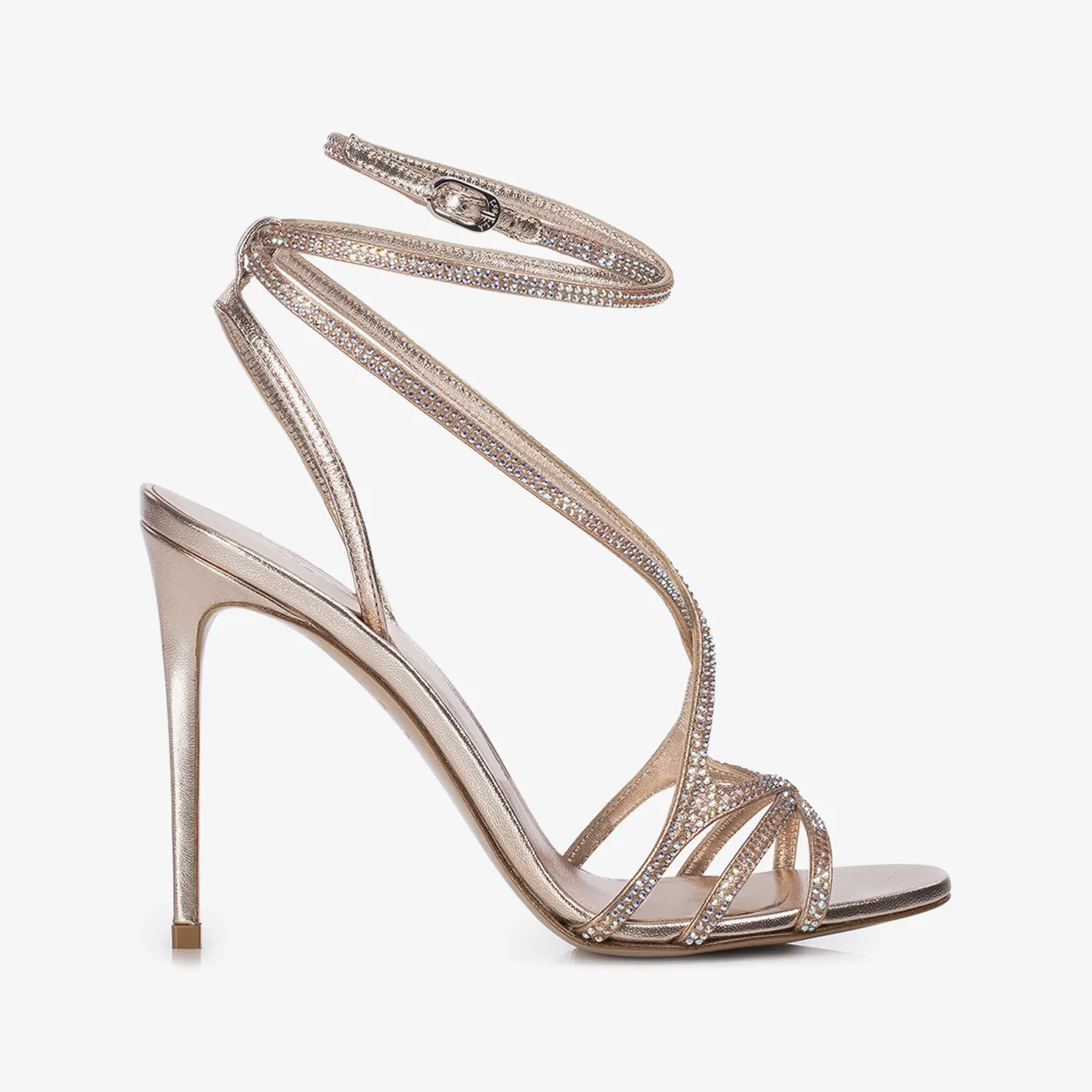 BELEN SANDAL 105 mm Phard nude crystals sandal