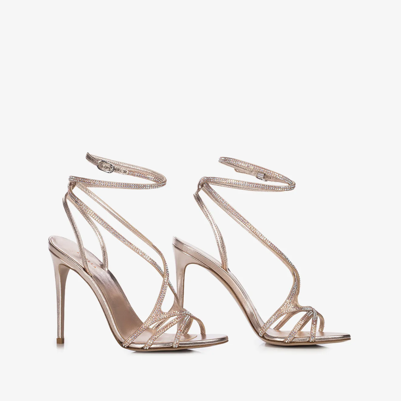 BELEN SANDAL 105 mm Phard nude crystals sandal