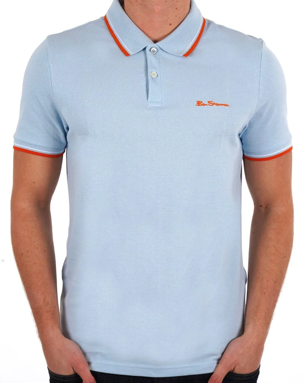 Ben Sherman Signature Polo Shirt Pale Blue