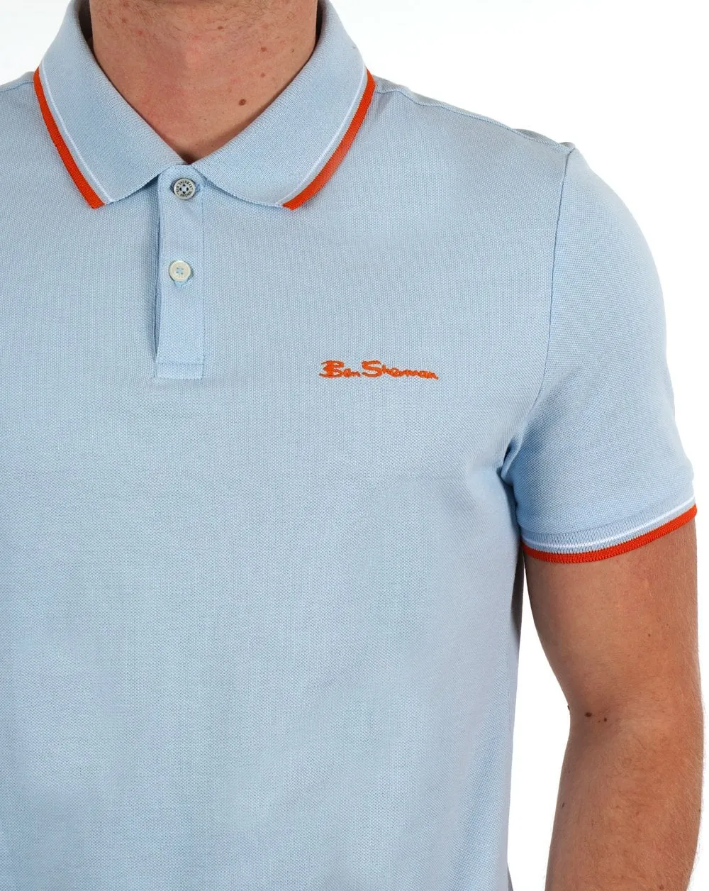 Ben Sherman Signature Polo Shirt Pale Blue