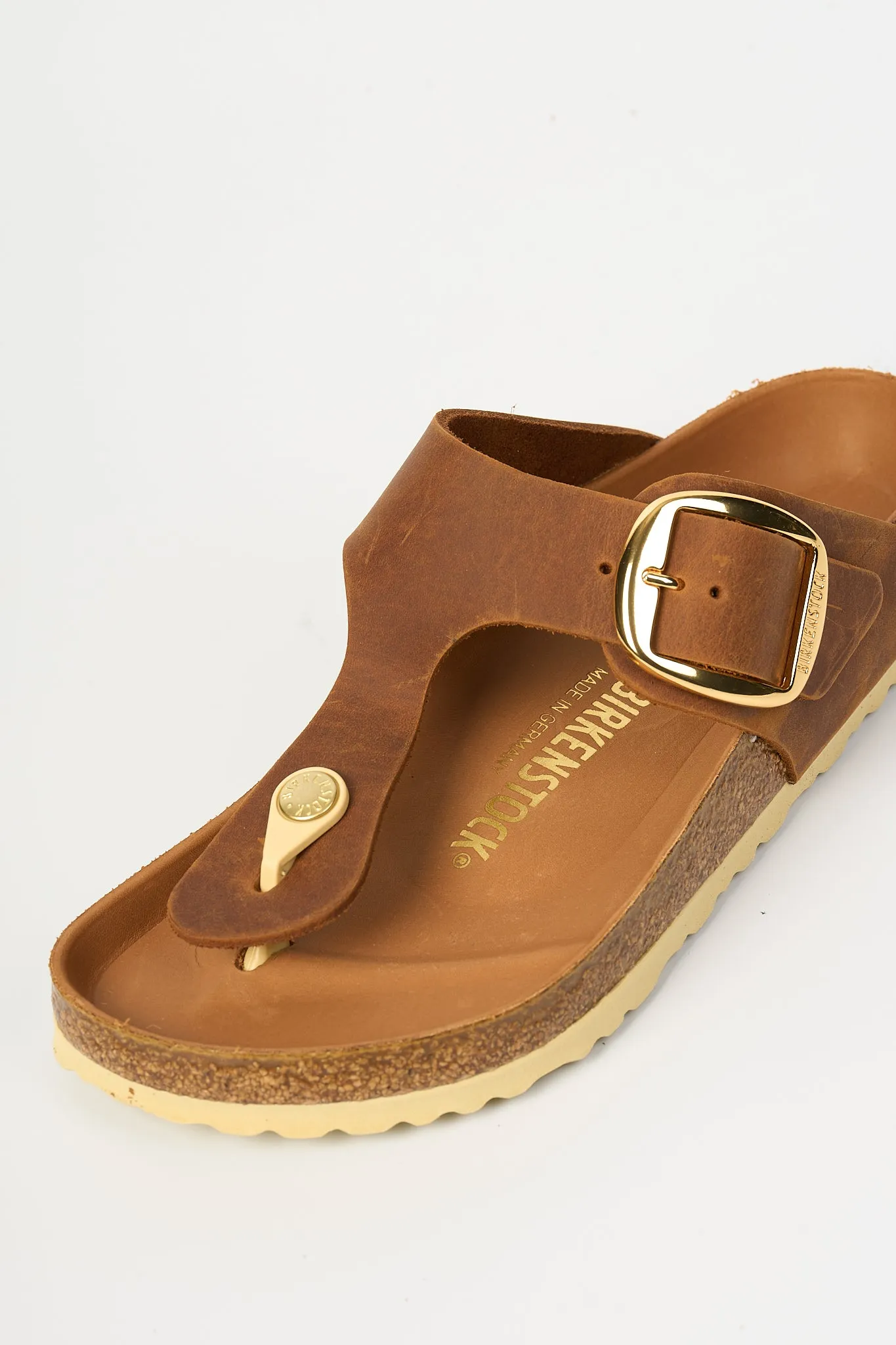 Birkenstock Ciabatta Gizeh Big Buckle Cognac Donna