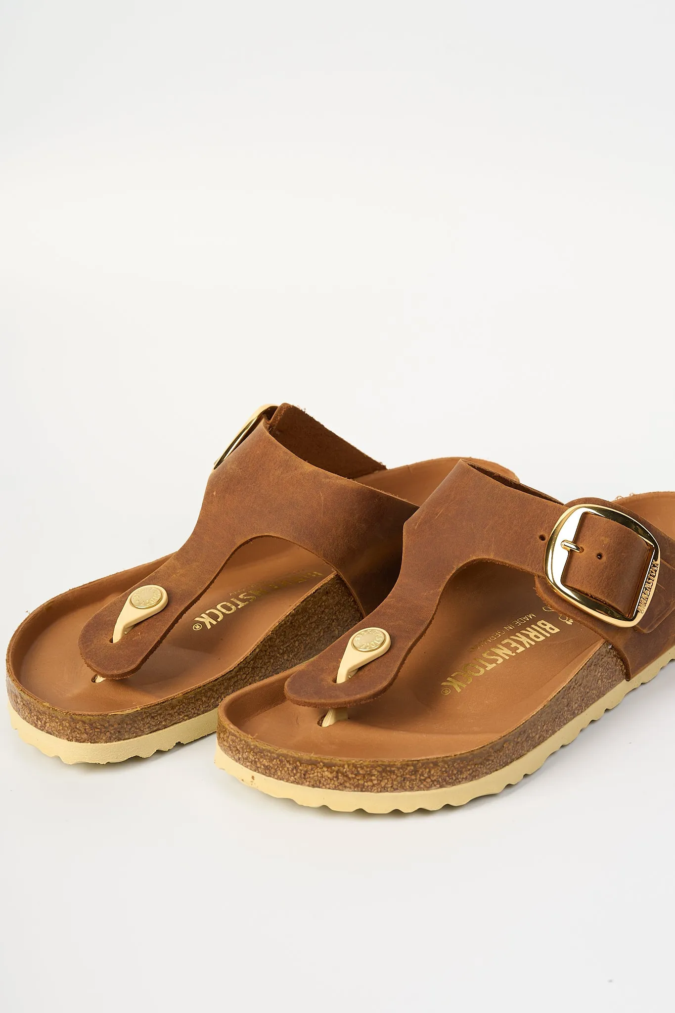 Birkenstock Ciabatta Gizeh Big Buckle Cognac Donna